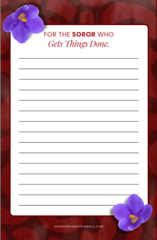 To-do list pad for Delta Sigma Theta Cheap Gift

