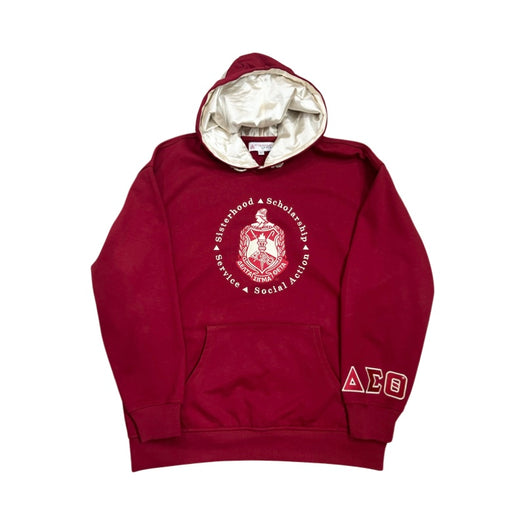 DeltaCrimsonSatinLinedHoodie