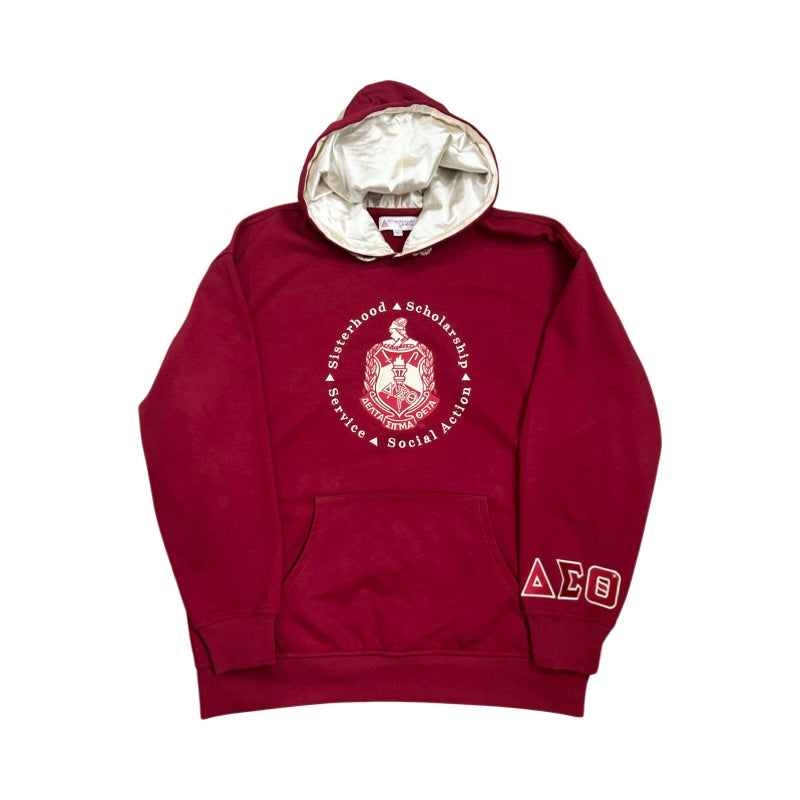 DeltaCrimsonSatinLinedHoodie