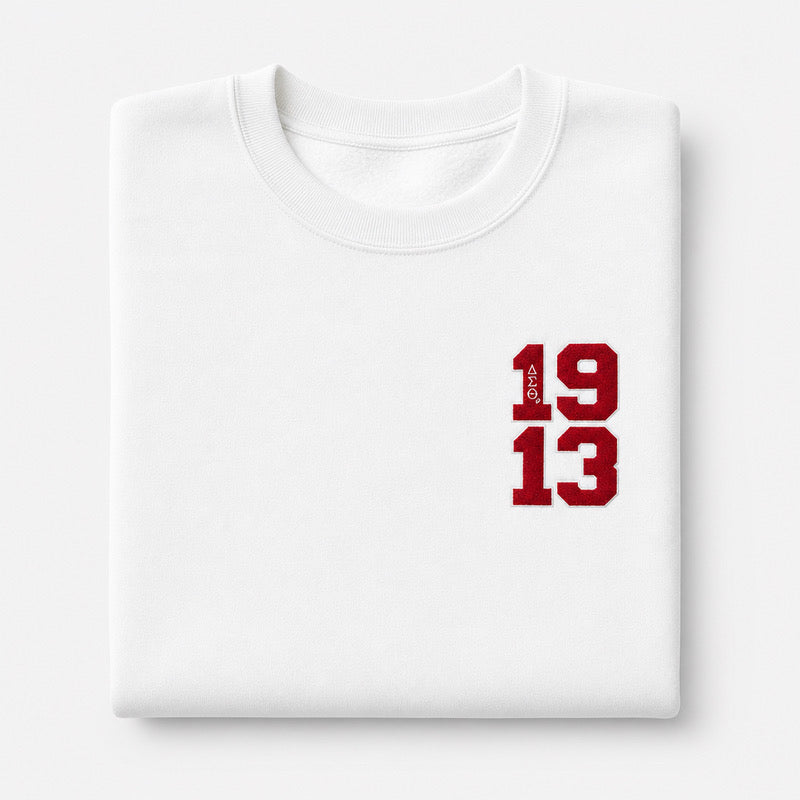 1913 Stacked Embroidered Sweatshirt
