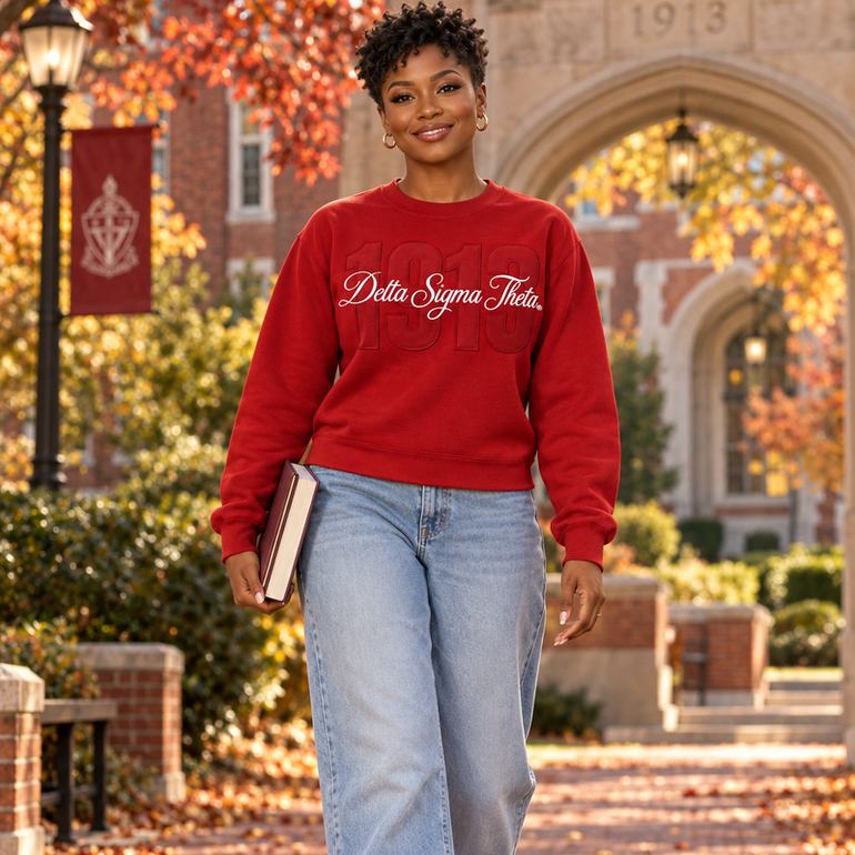Red Tonal 1913 - Delta Sigma Theta Sweatshirt – Extraordinary Symbols